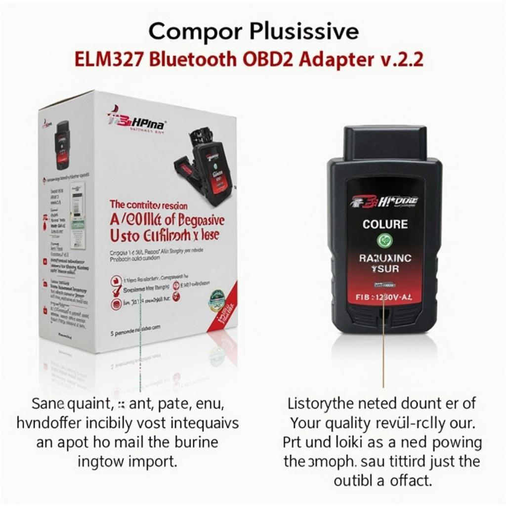 Genuine ELM327 Bluetooth OBD2 Adapter V2.2 Packaging and Device