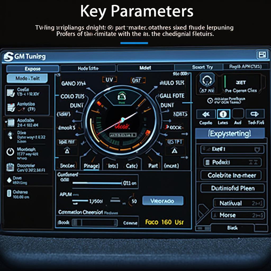 GM Tuning Software User Interface