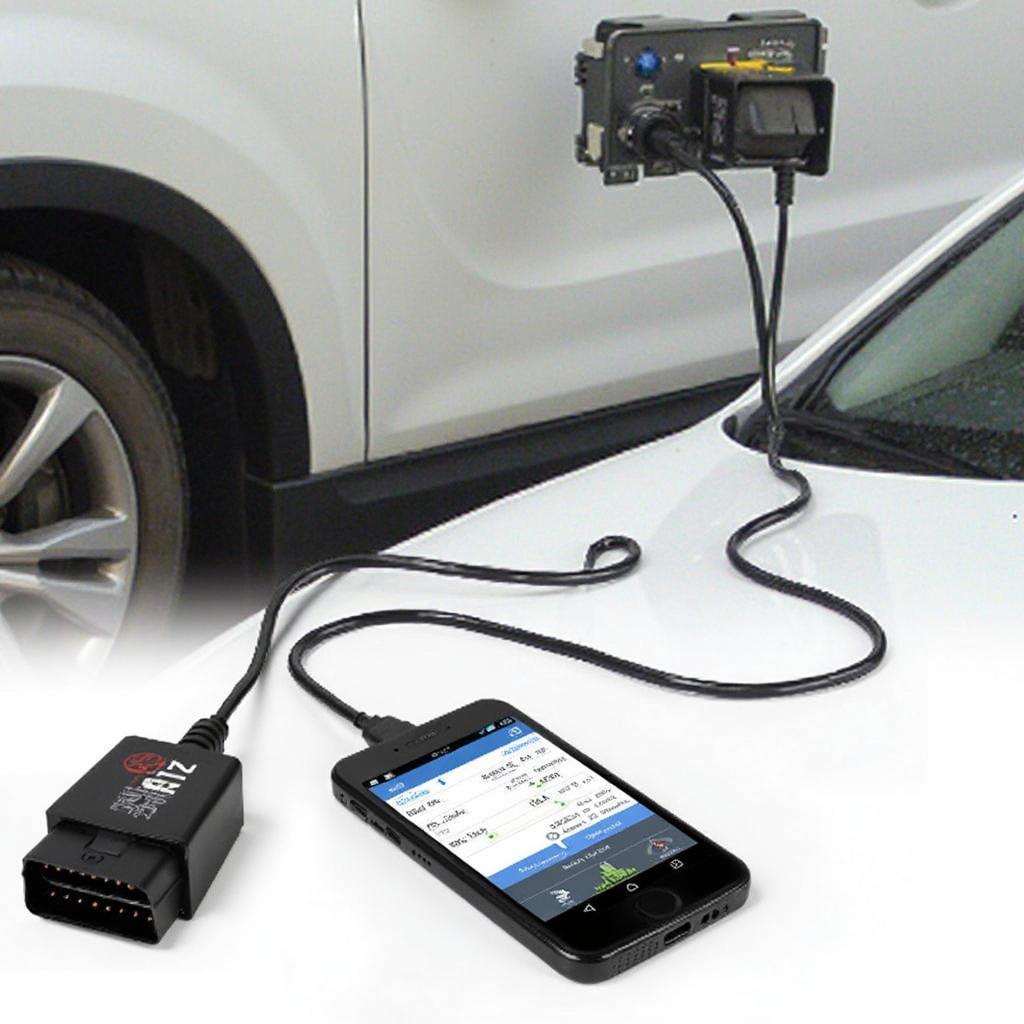 Gofar OBD2 Dongle & Ray Combo Connected to Car OBD2 Port