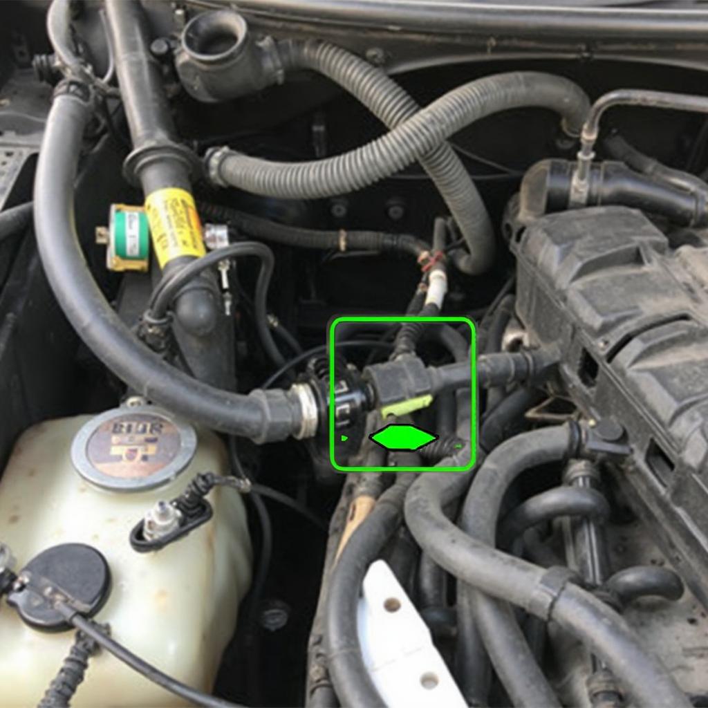 Green OBD2 Plug Location on Engine Harness