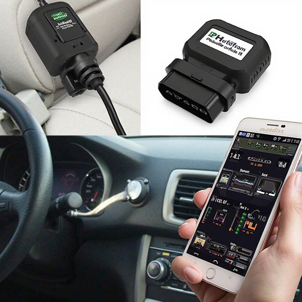 HH Advanced OBD2 Bluetooth Scanner Connected to Android Phone