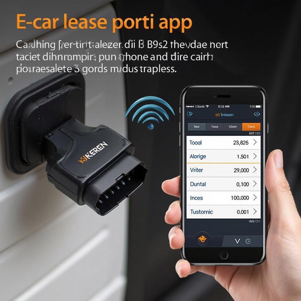 Hikeren OBD2 Bluetooth Adapter Connected to Smartphone