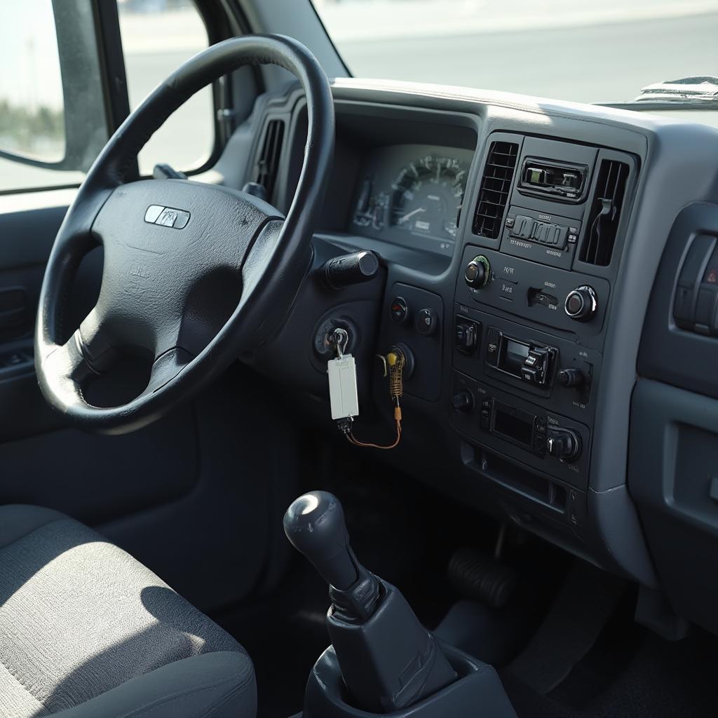 Hino OBD2 Port Location under the dashboard