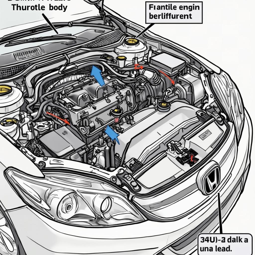 Honda Civic Hybrid Engine Bay