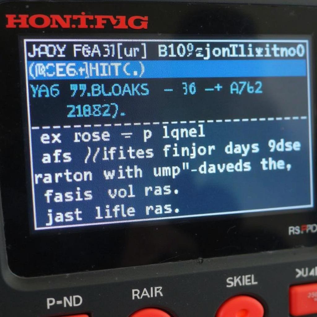 Honda Civic OBD2 Code Reader Display