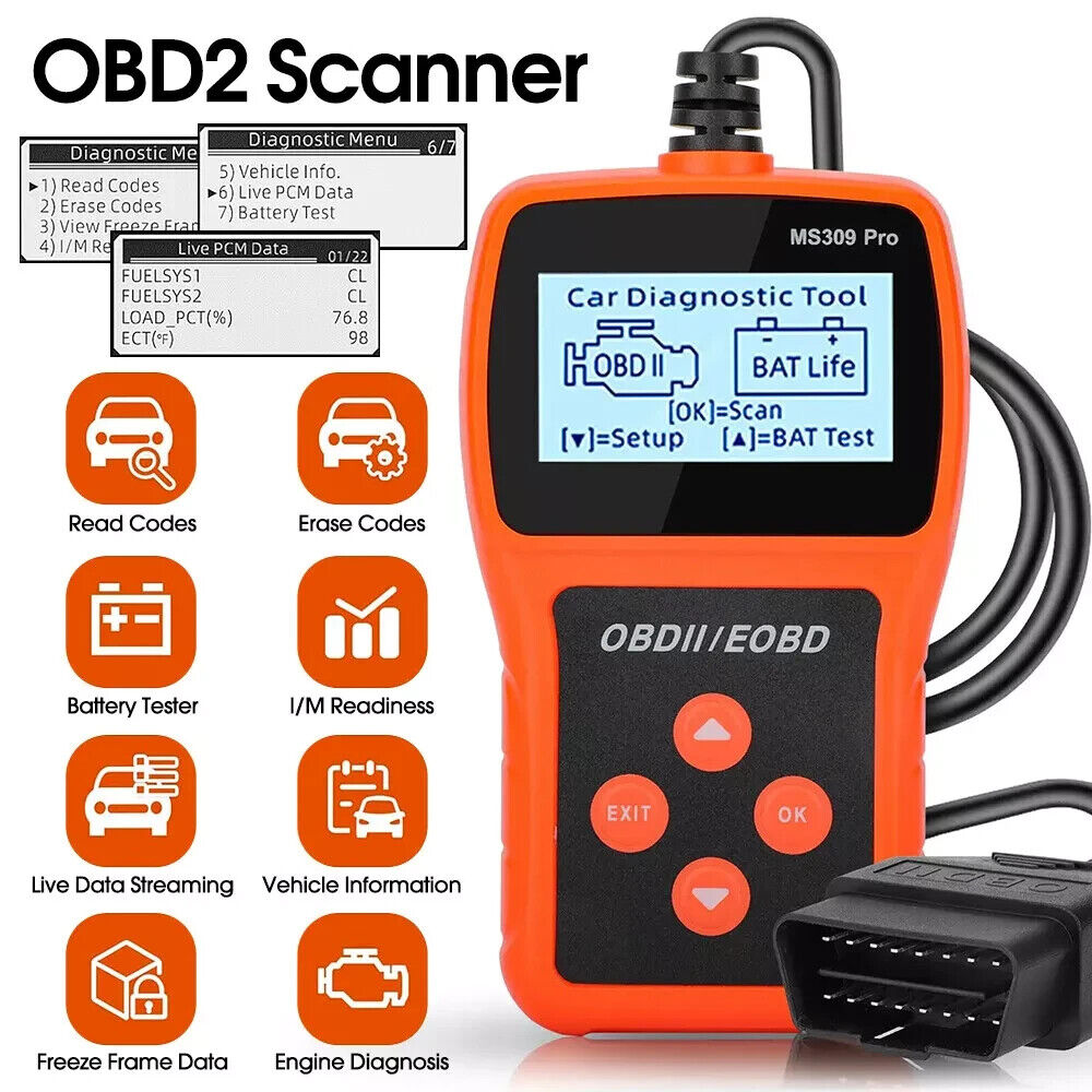 Honda Civic OBD2 Code Reader Engine Fault Read Reset Car Scanner Tool MS309 NEW