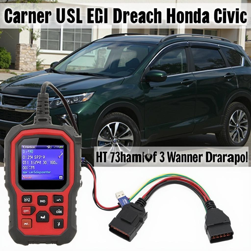 Honda Civic OBD2 Scanner in Use