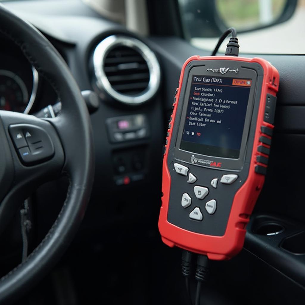 Reading a DTC on a Honda Jazz using an OBD2 scanner