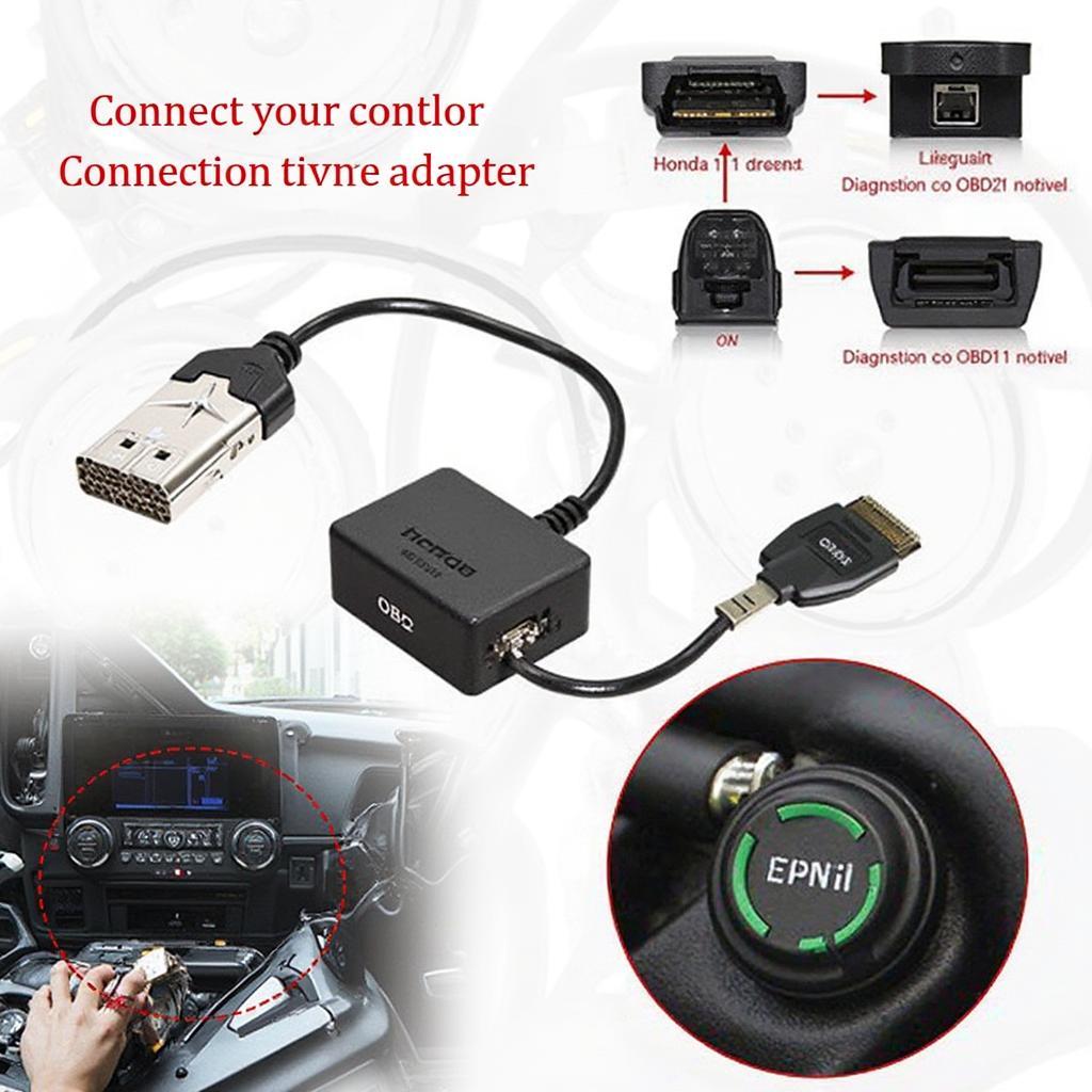 Honda OBD2 to OBD1 Adapter Connection