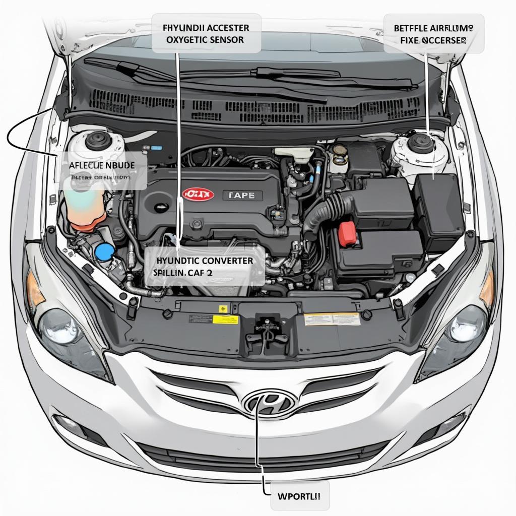 Hyundai Accent Engine Compartment