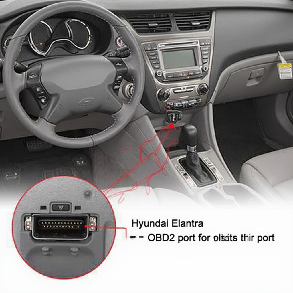 Hyundai Elantra OBD2 Port Location