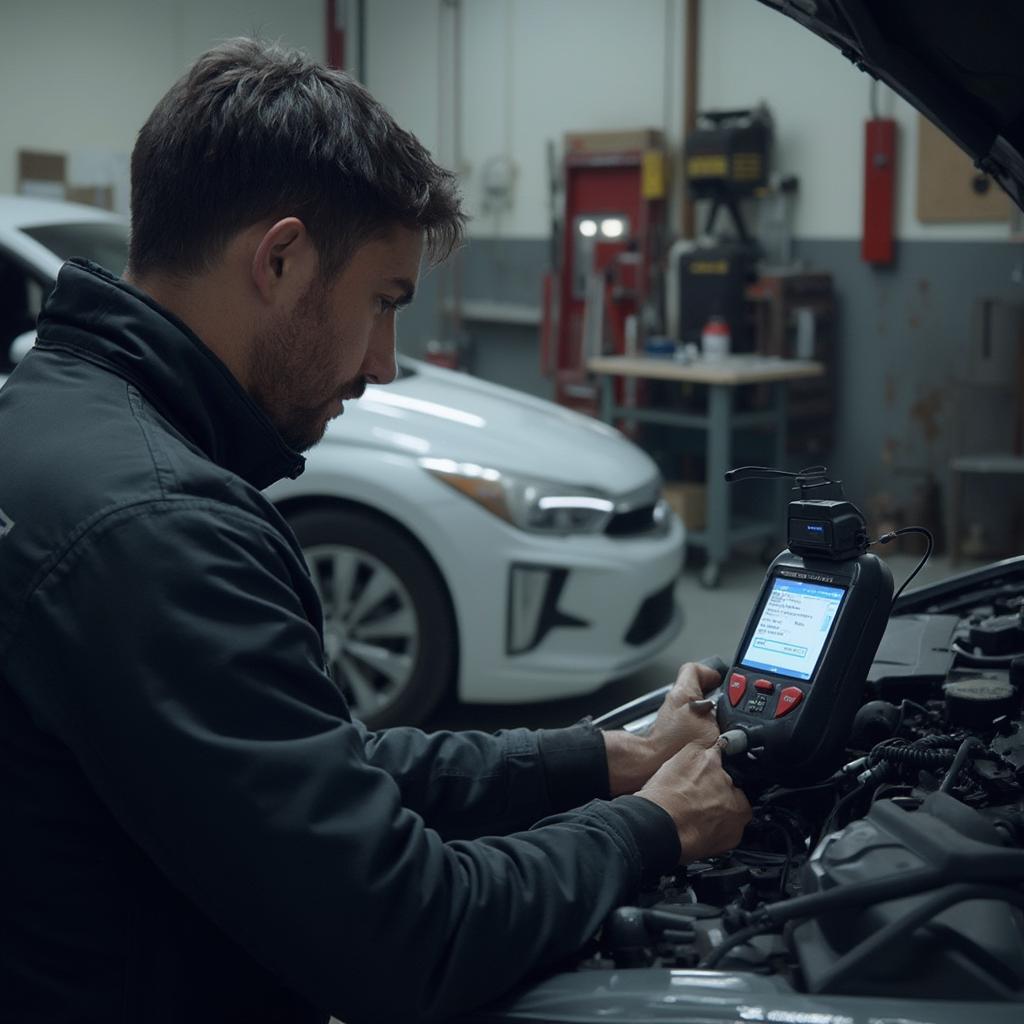 Hyundai OBD2 Code Scanner in Action