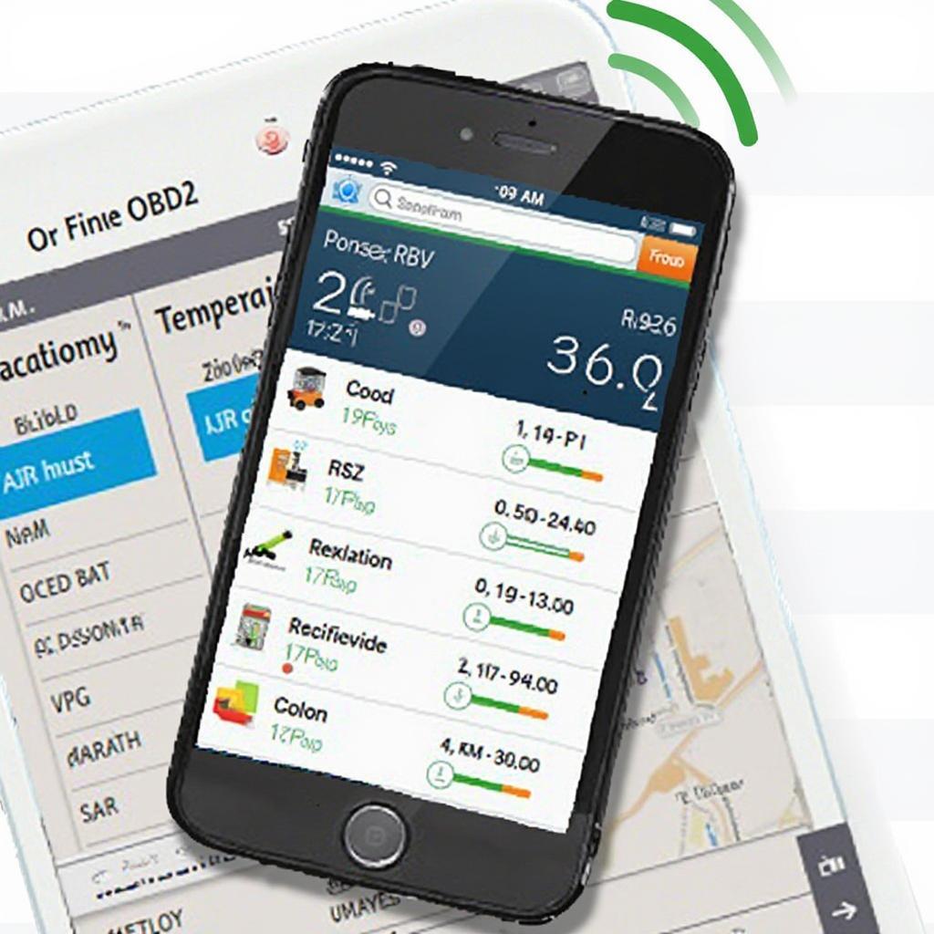 iCar OBD2 iOS App Interface