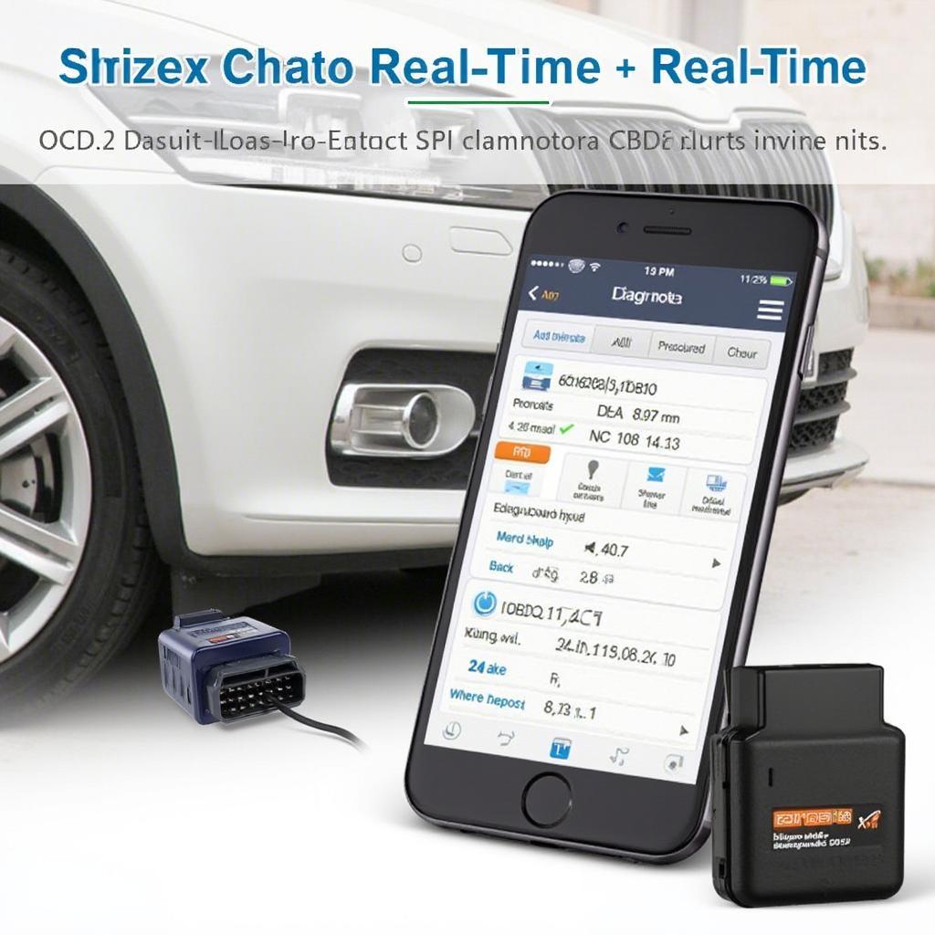 iCar 2 Mini OBD2 Scanner Connected to Smartphone