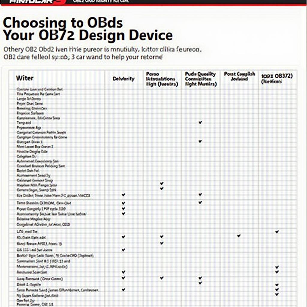 Infocar OBD2 ELM327 Software Compatibility Chart