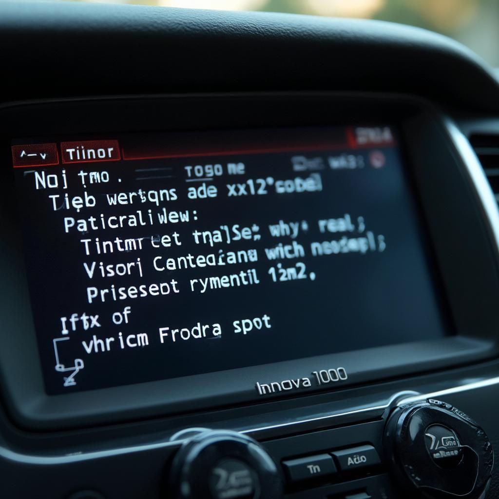 Innova 1000 OBD2 Displaying Codes