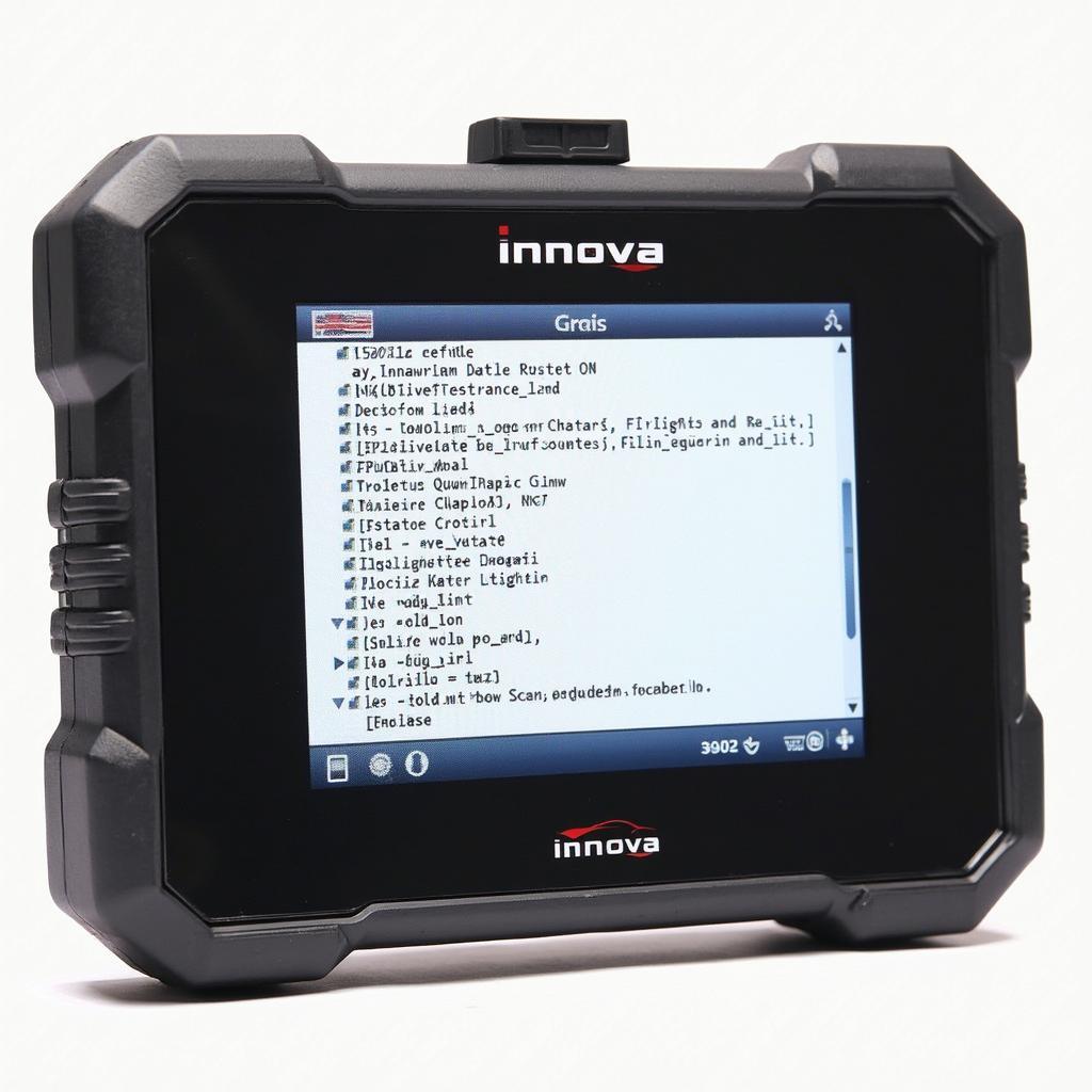 Innova 3020d OBD2 Scanner Displaying Diagnostic Trouble Codes