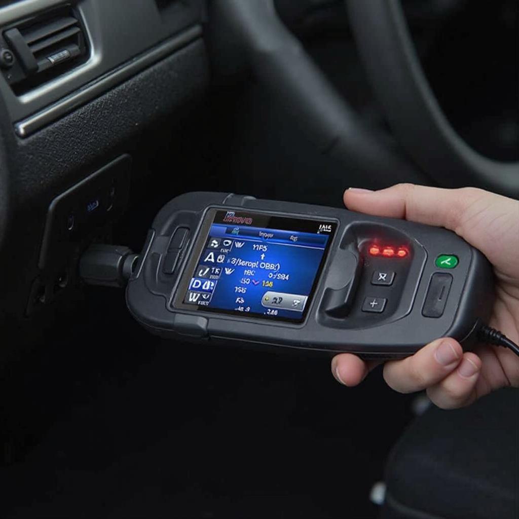 Innova 3100 OBD2 Scanner Connected to a Car's OBD2 Port