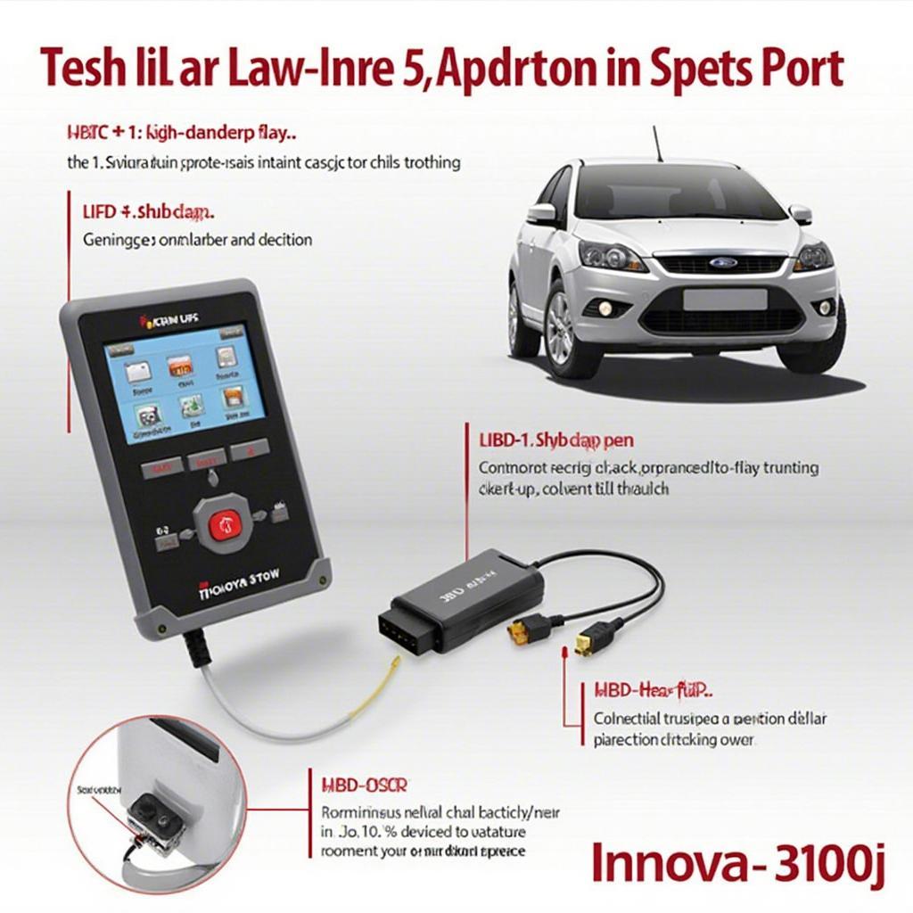 Innova 3100j Connected to OBD2 Port