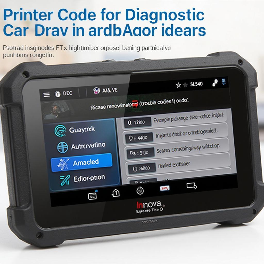 Innova 3140 OBD2 Scan Tool Displaying Trouble Codes