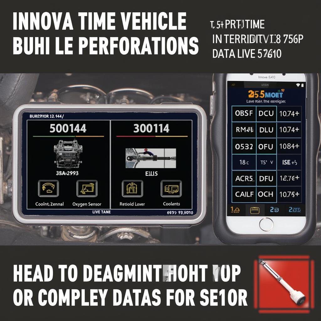 Innova 5410 OBD2 Scanner Displaying Live Data Parameters