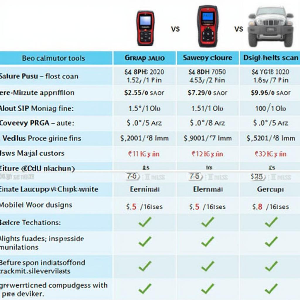 Innova 5610 Comparison Chart