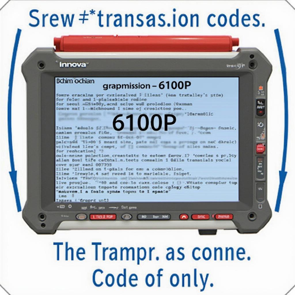 Innova 6200P OBD2 Scanner Displaying 6100P Transmission Code