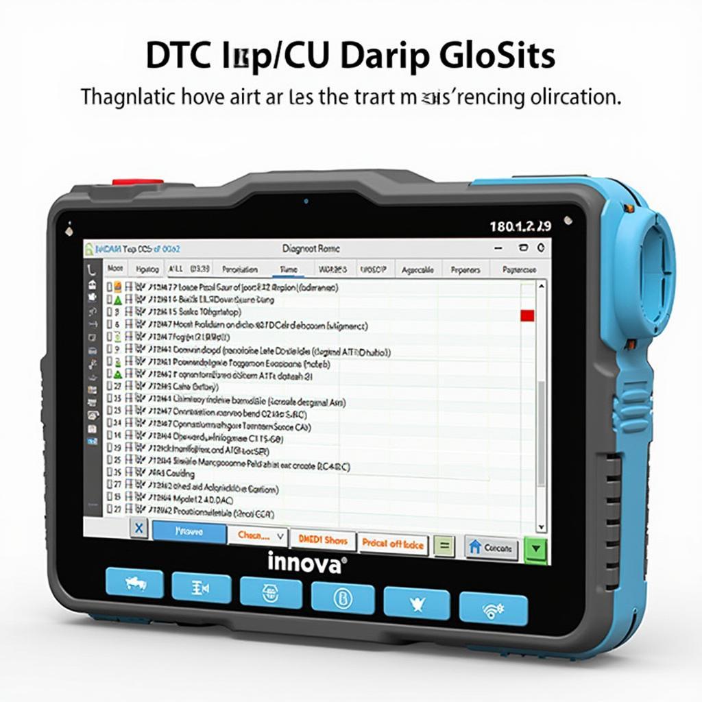 Innova OBD2 Scan Tool Displaying Diagnostic Codes