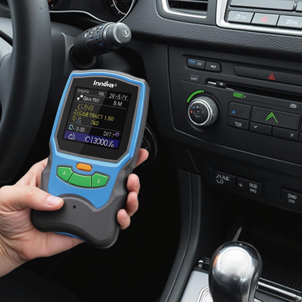 Innova OBD2 Scanner Connected to Car