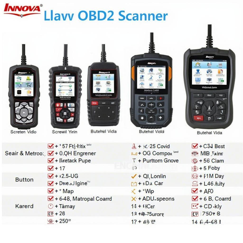 Comparison of Different Innova OBD2 Scanner Models