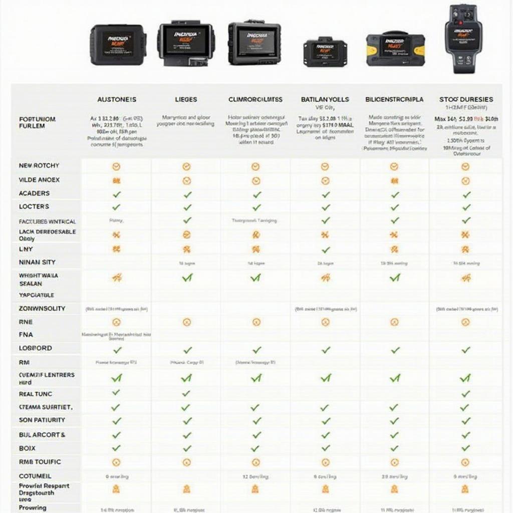 Innova OBD2 Scanner Models Comparison Chart