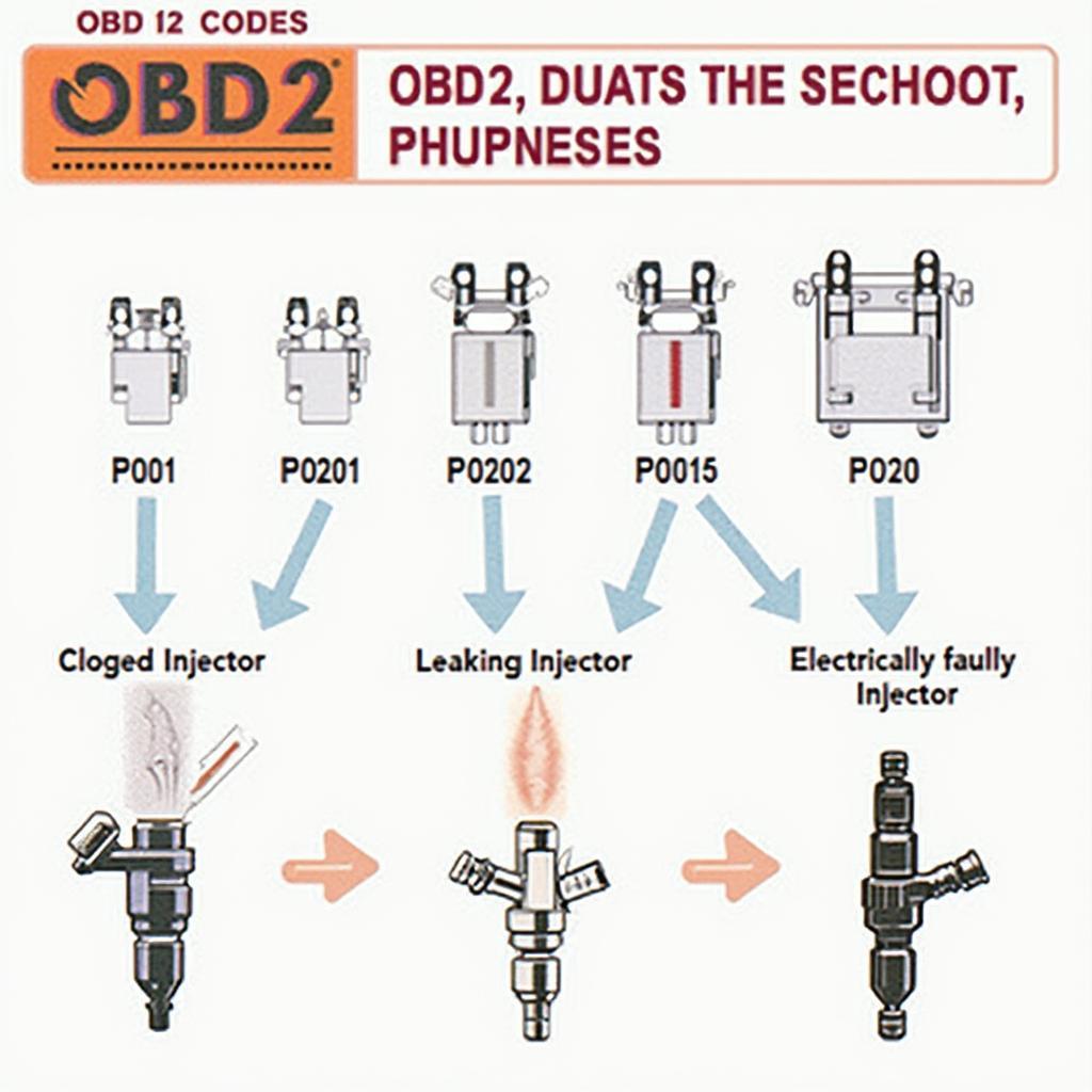 Interpreting OBD2 codes for fuel injectors