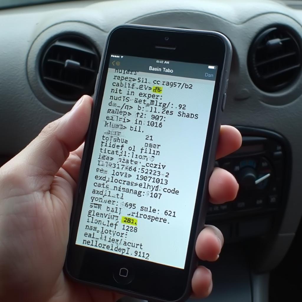 Interpreting OBD2 Codes on a 1997 Chrysler Sebring Using a Smartphone App