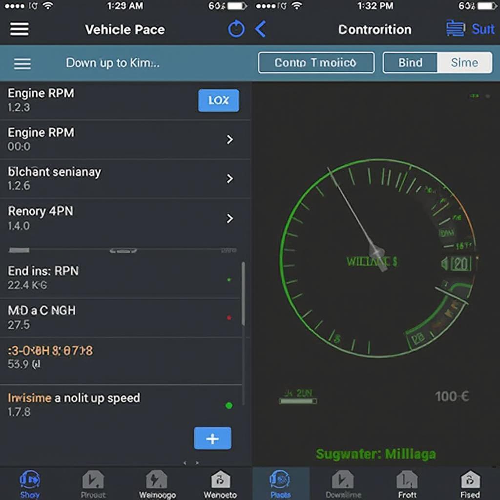 iOS Device Displaying OBD2 Data