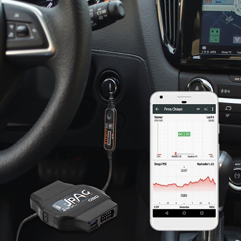 JDiag OBD2 Module Connected to Android Phone via Bluetooth