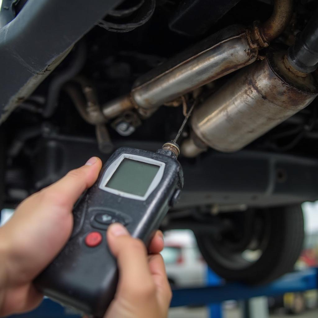 Inspecting the Catalytic Converter on a Jeep Cherokee