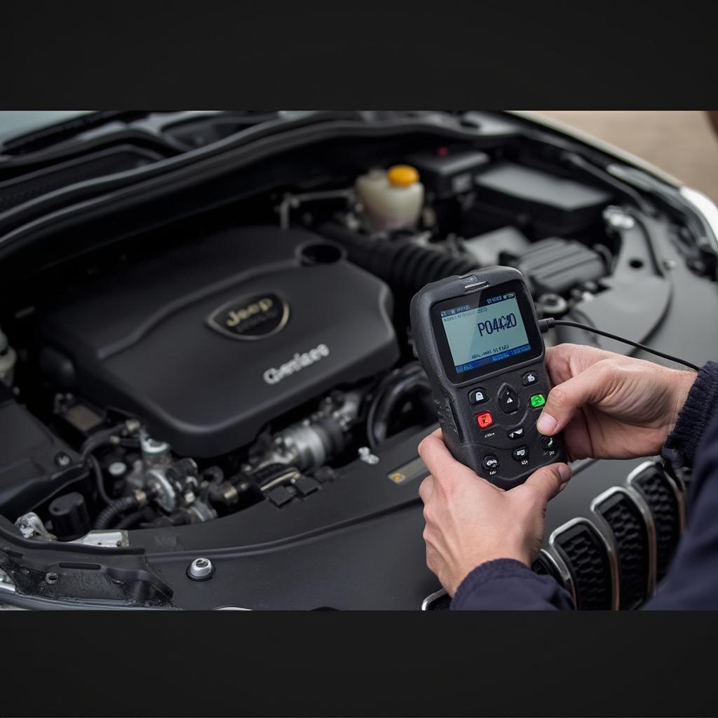 Jeep Cherokee OBD2 Code Reader in Action