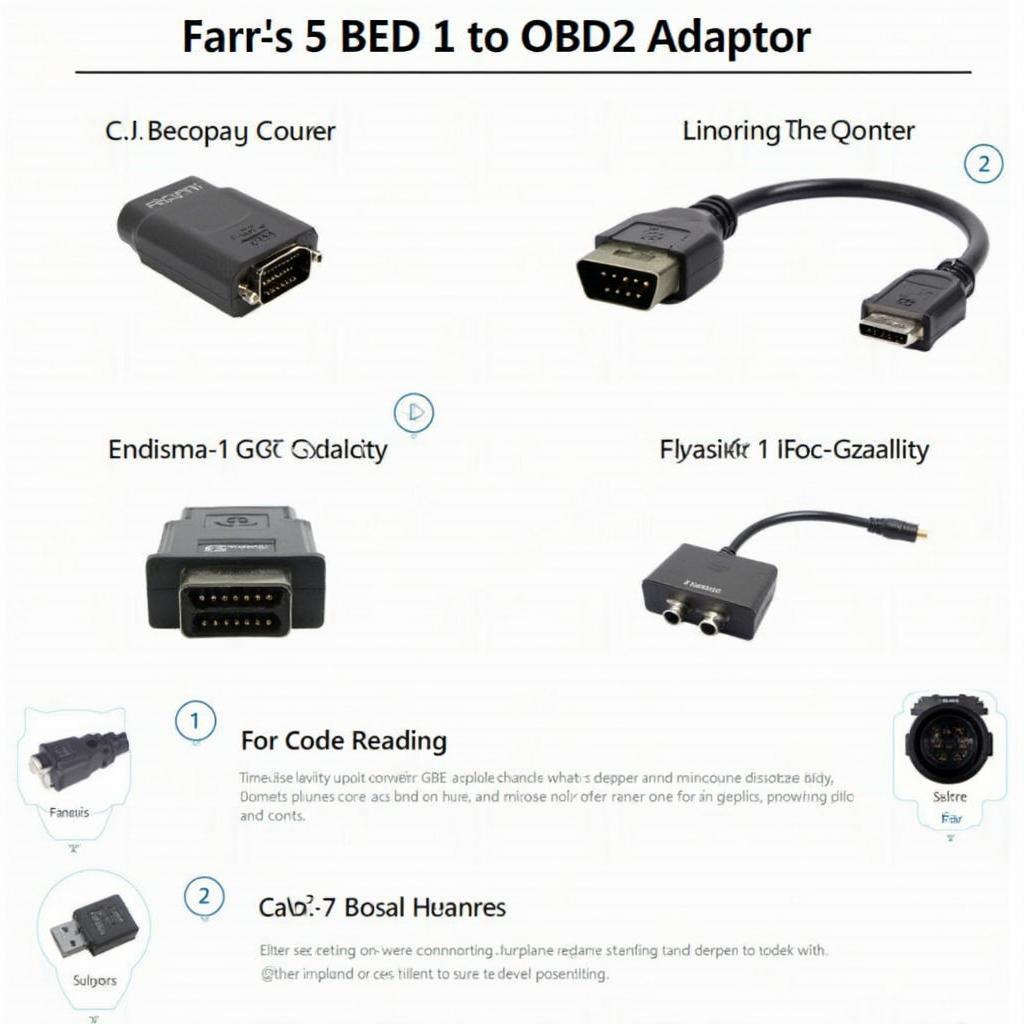 Different Types of Jeep XJ OBD1 to OBD2 Adaptors