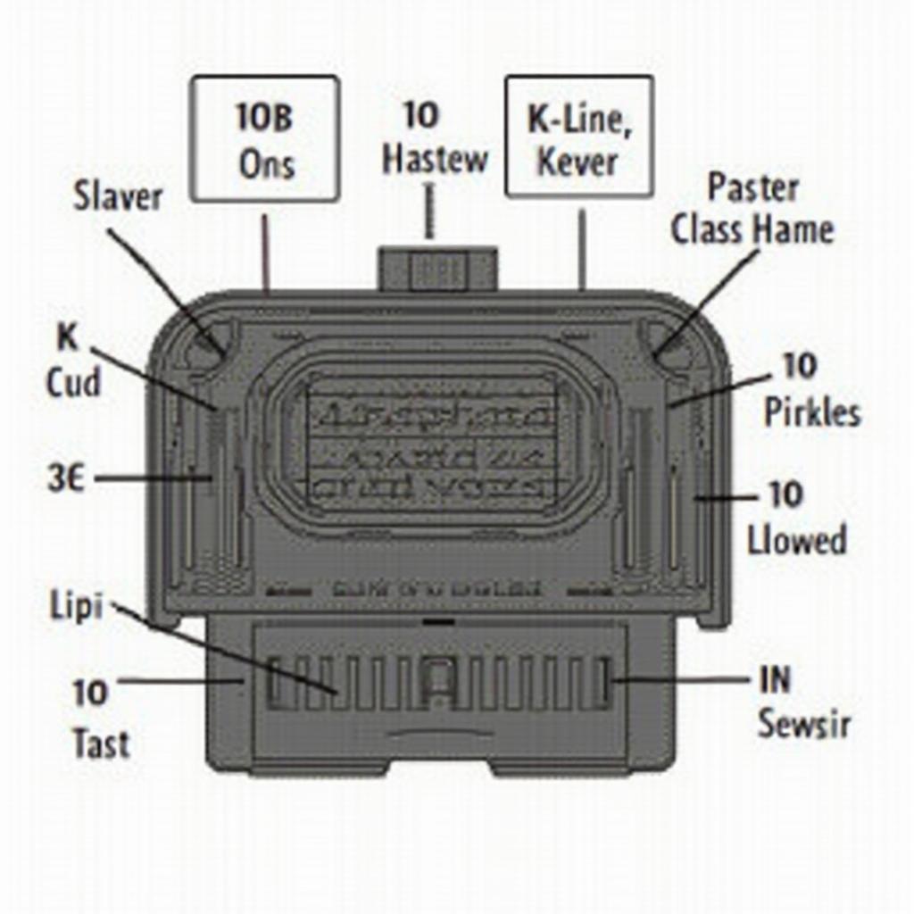 K Line OBD2 Connector Pinout Diagram