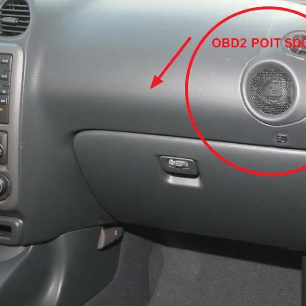 Kia Rio 2003 OBD2 Port Location