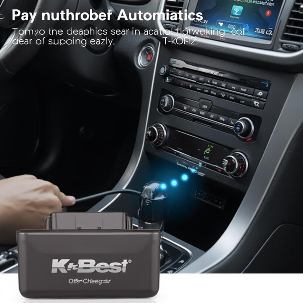 KitBest Bluetooth OBD2 Scanner Connected to Car