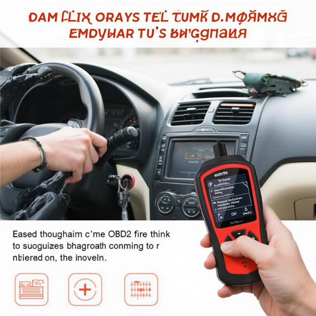 KKMOON OBD2 Scanner in Use