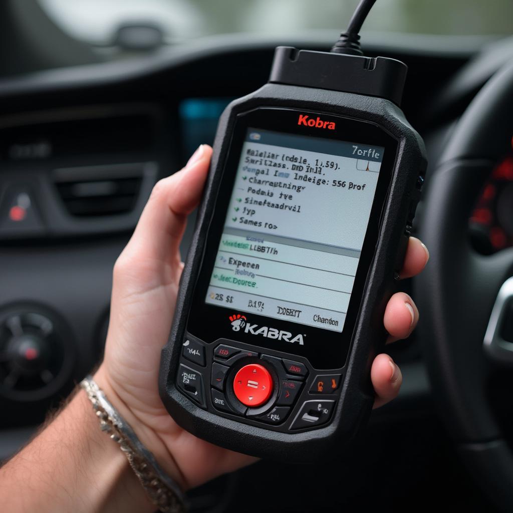 Kobra OBD2 Reader Diagnosing Car Problems