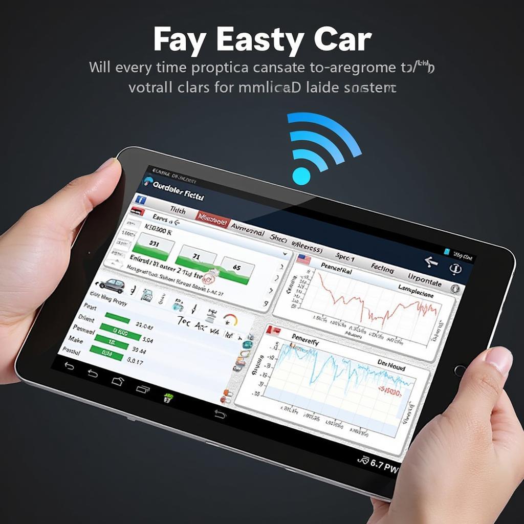 Kobra Wireless OBD2 Reader Displaying Data on Tablet