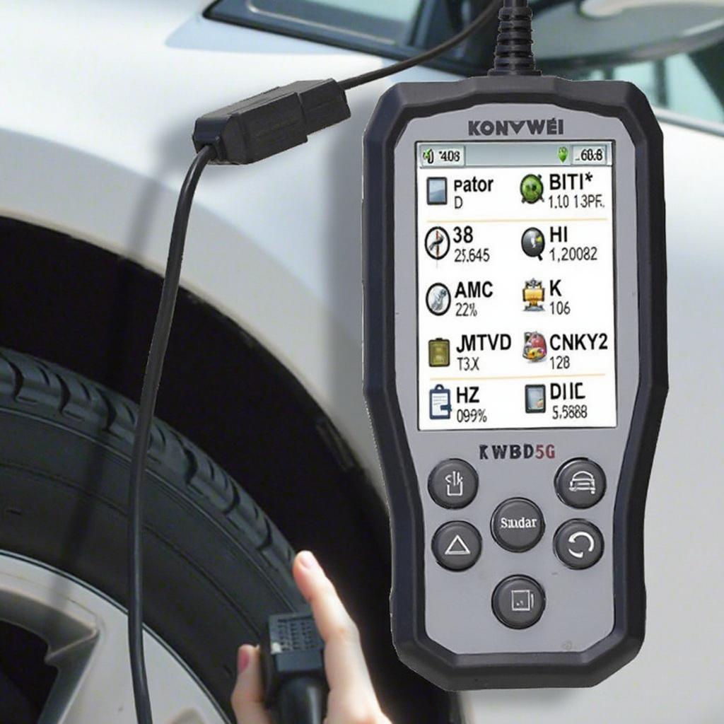 Konnwei KW680 OBD2 Scanner In Use