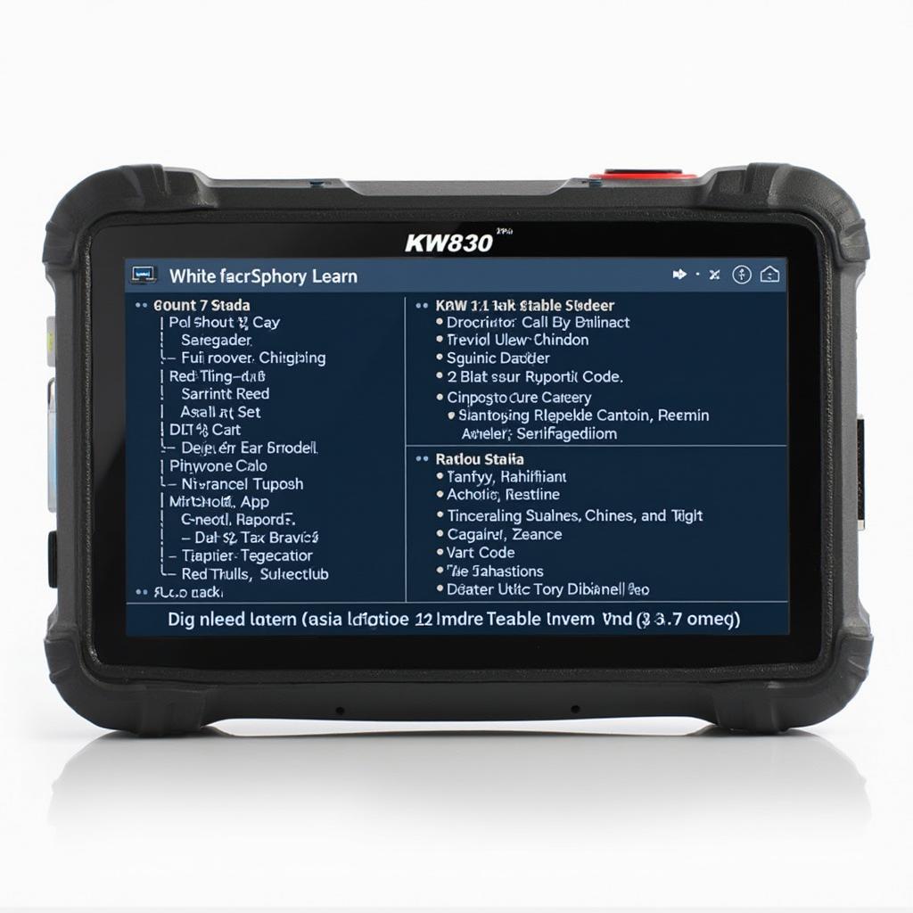 Konnwei KW830 OBD2 Scanner Displaying Diagnostic Trouble Codes