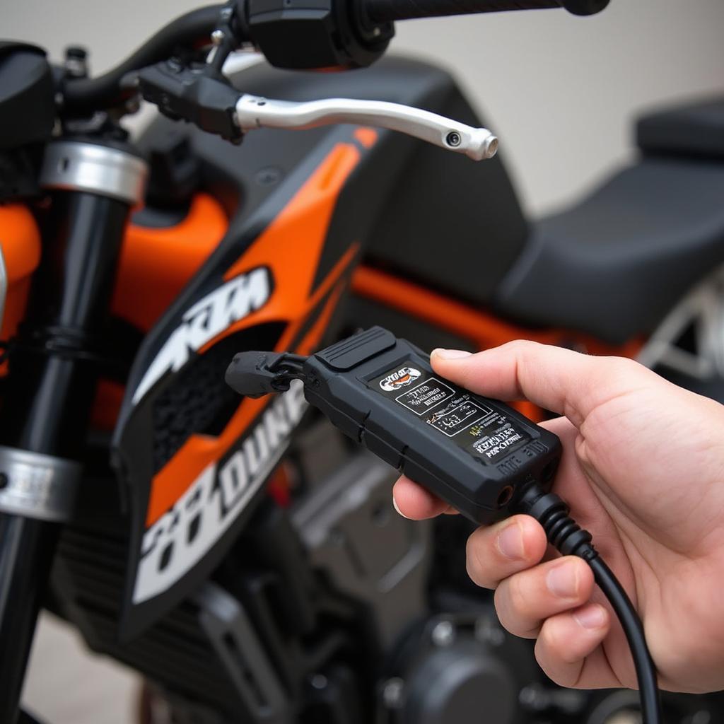 Connecting an OBD2 Scanner to a KTM 390 Duke