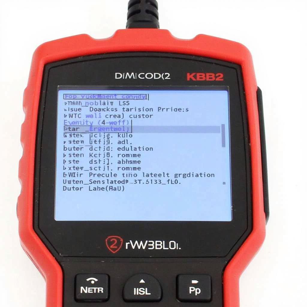 KW850 OBD2 Scanner Displaying Diagnostic Trouble Codes