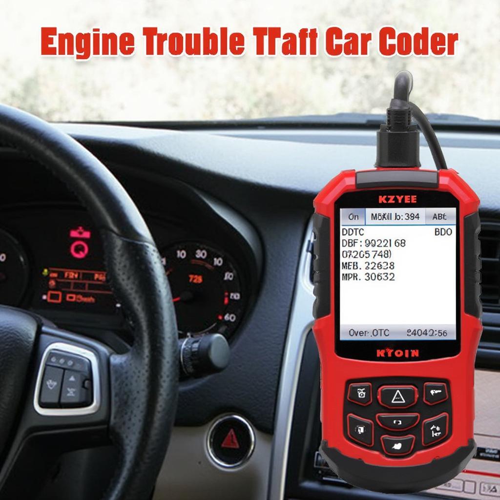 KZYEE KC201 OBD2 Scanner Reading DTC