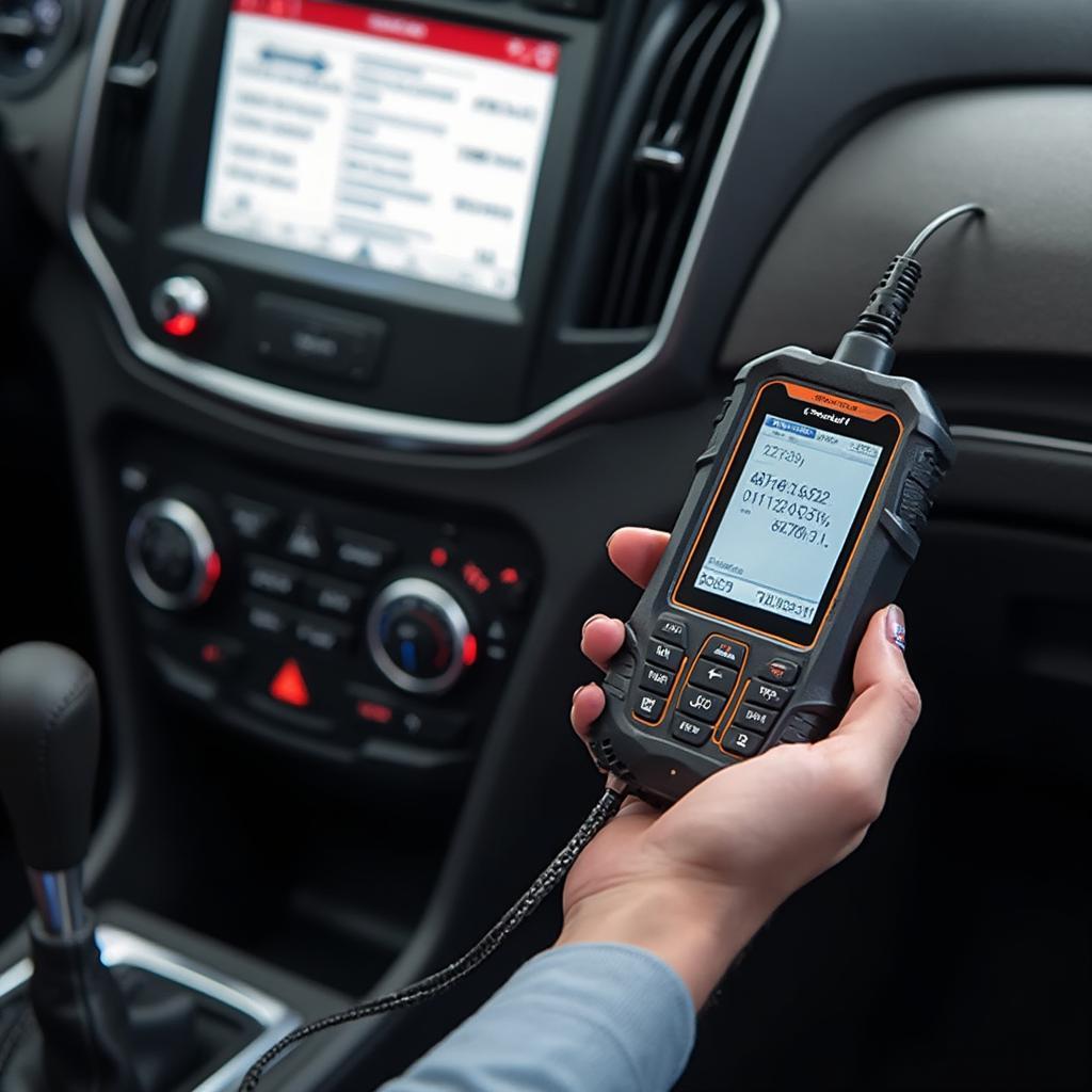 Launch OBD2 Scanner Connected to a Car